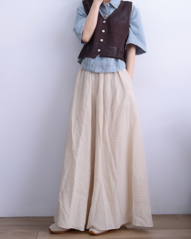 韓 四釦針織背心 4色 size