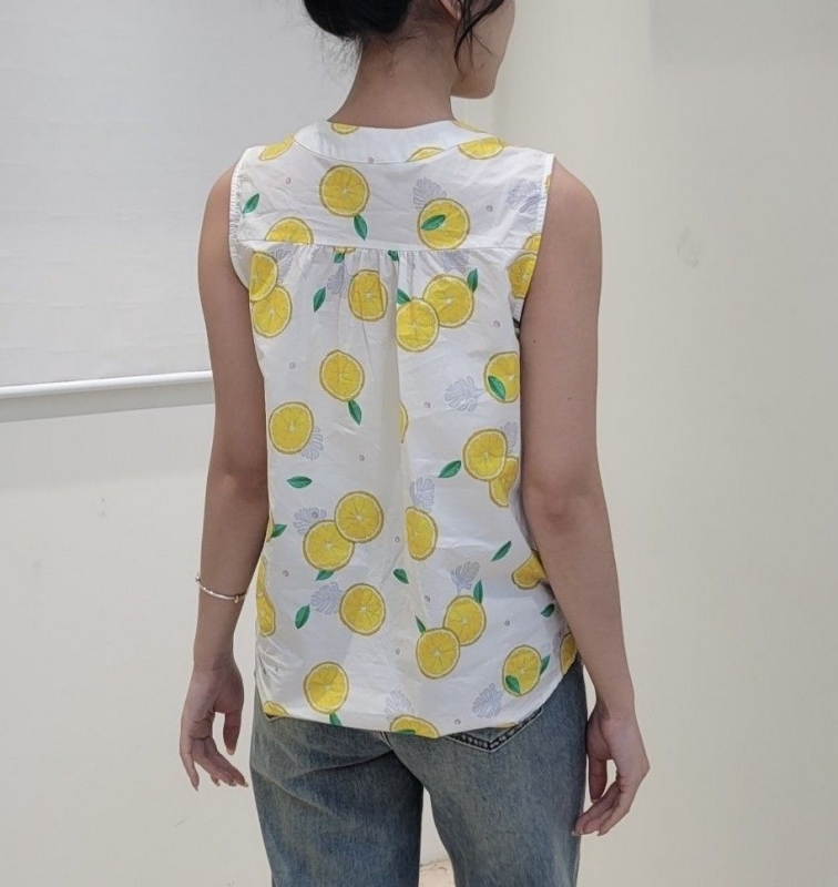 韓 檸檬無袖上衣 size