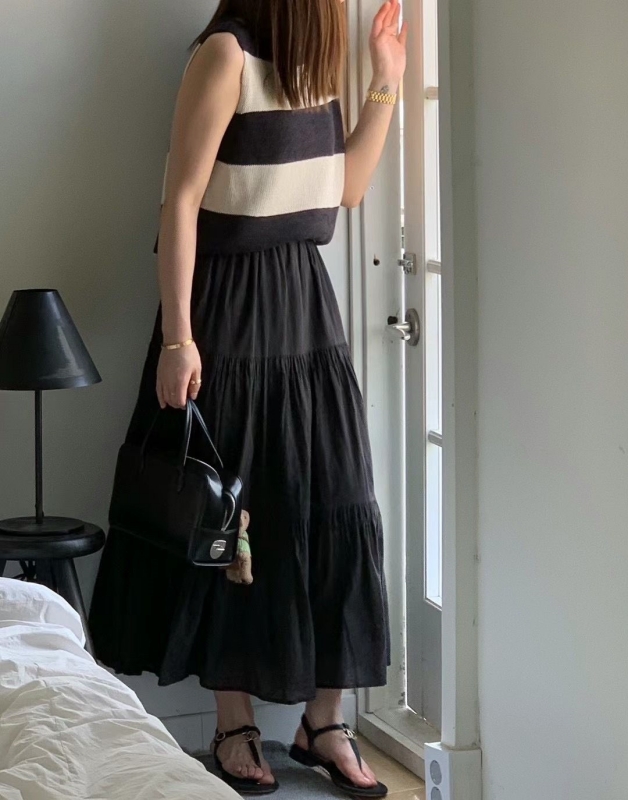 韓 粗條文無袖上衣 3色