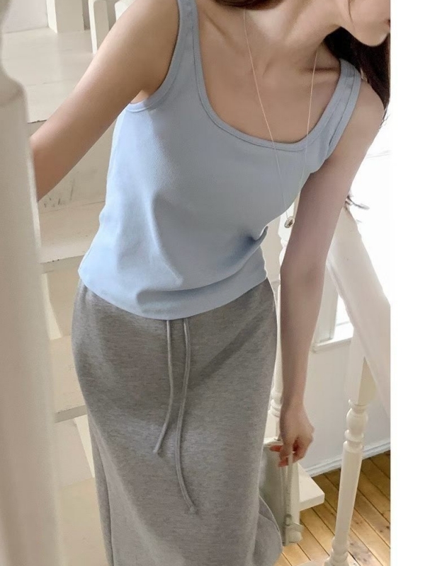 韓 U領背心 6色 size