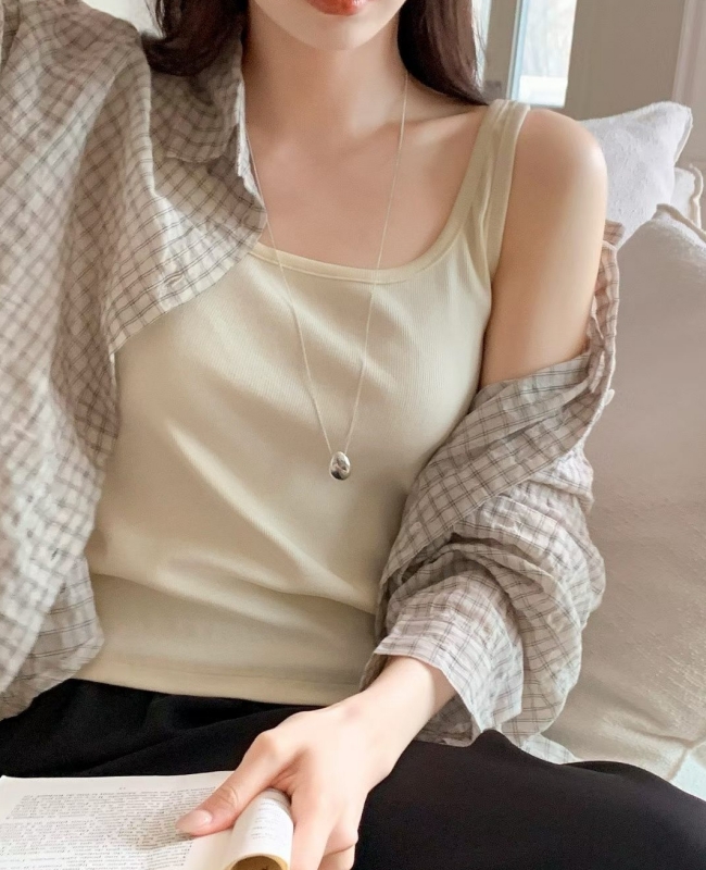韓 U領背心 6色 size