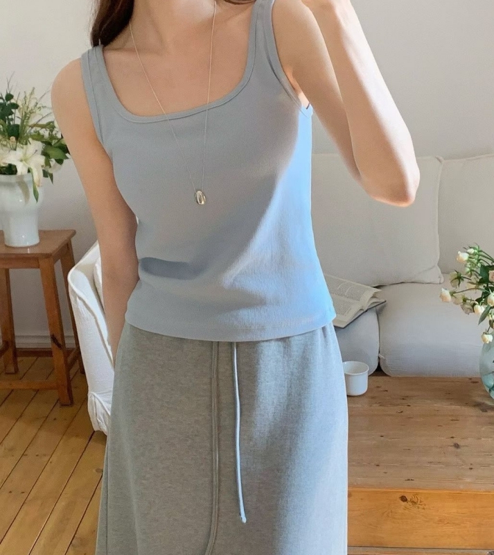 韓 U領背心 6色 size