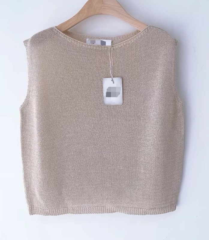 韓 素色圓領無袖上衣 3色