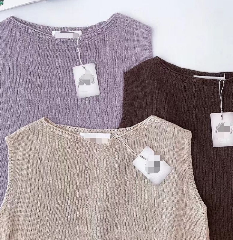 韓 素色圓領無袖上衣 3色