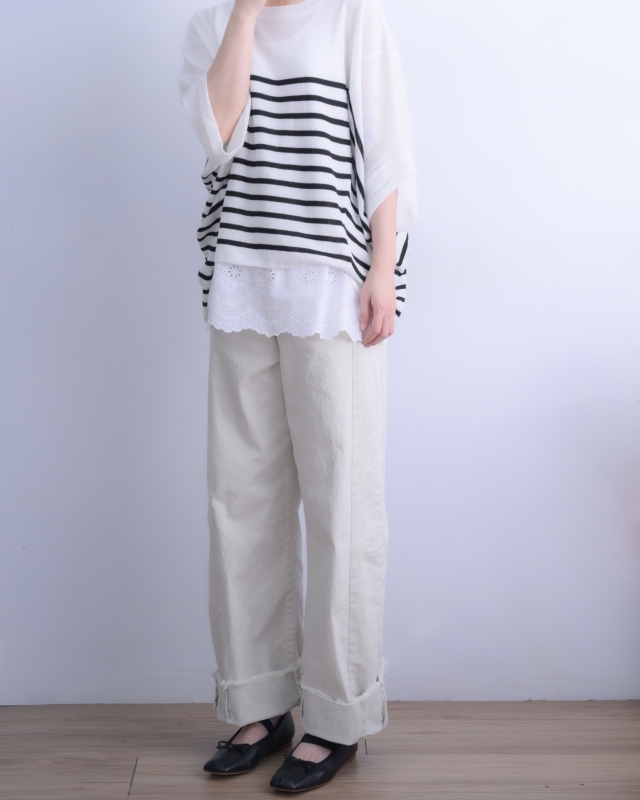 韓 側岔接蕾絲背心 size