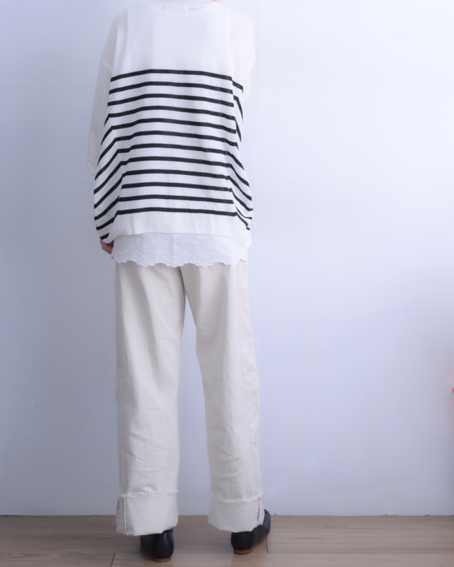 韓 側岔接蕾絲背心 size