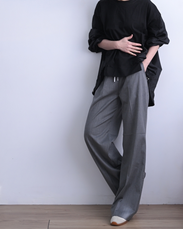 韓 低調細條文長褲 2色