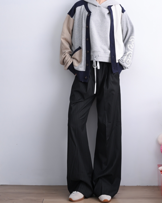 韓 低調細條文長褲 2色