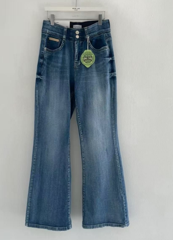 韓 口袋小標牛仔褲 size