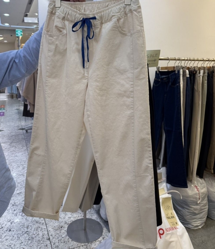 韓 配色綁帶休閒褲 3色