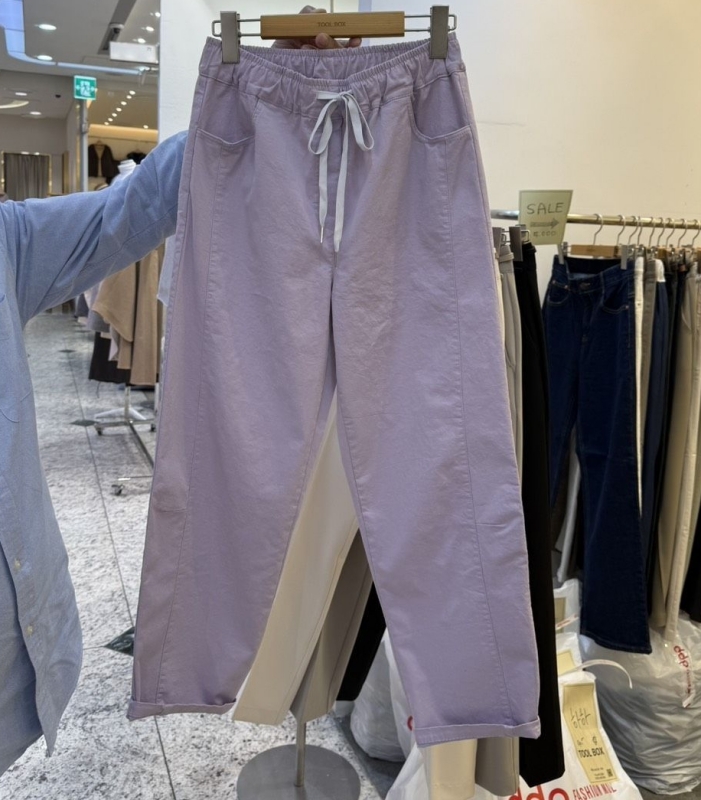 韓 配色綁帶休閒褲 3色