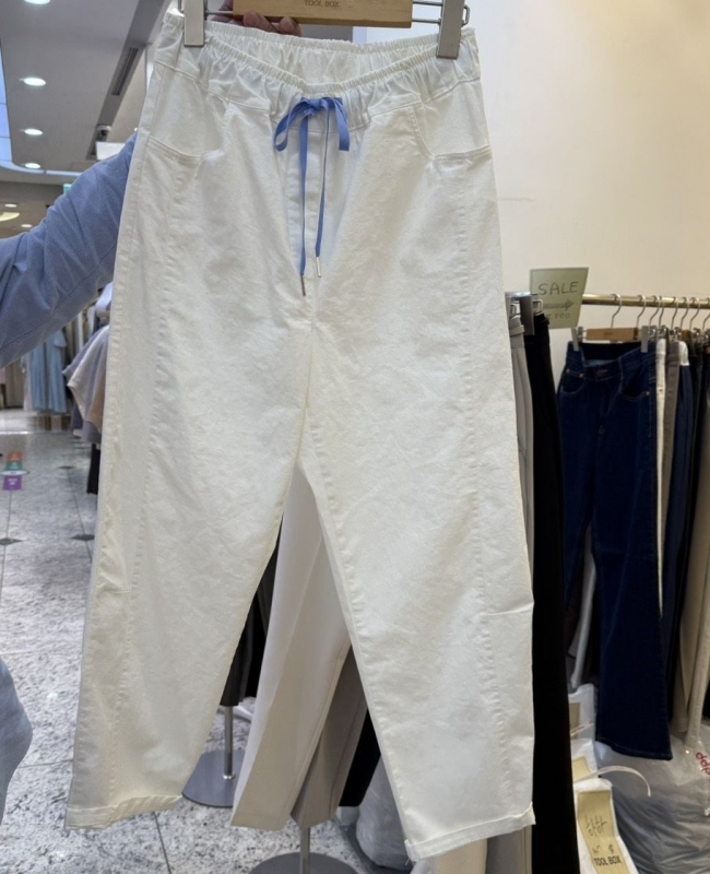 韓 配色綁帶休閒褲 3色