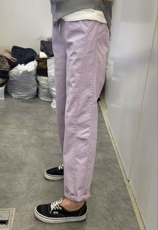 韓 配色綁帶休閒褲 3色