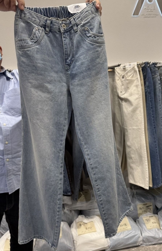 韓 假雙口袋牛仔褲