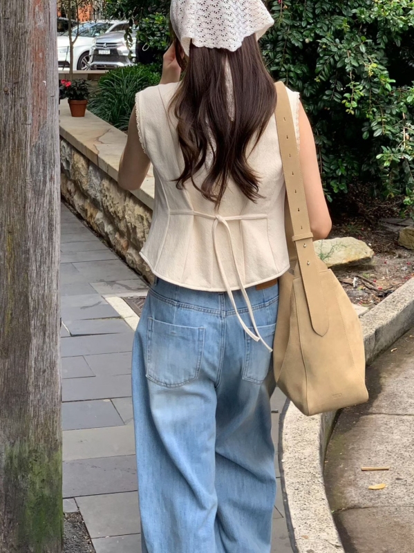 韓 刷色車線牛仔褲 2色