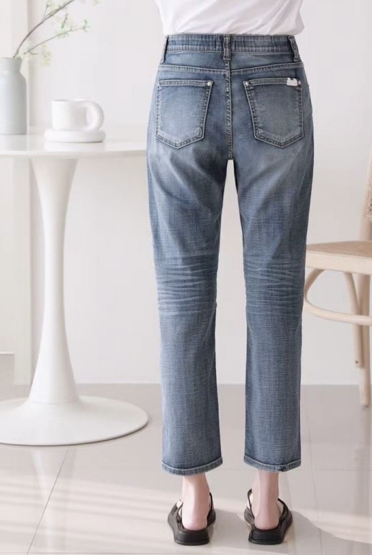 韓 牛仔刷色輕薄長褲 size