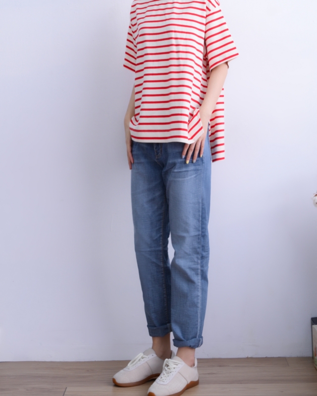 韓 牛仔刷色輕薄長褲 size