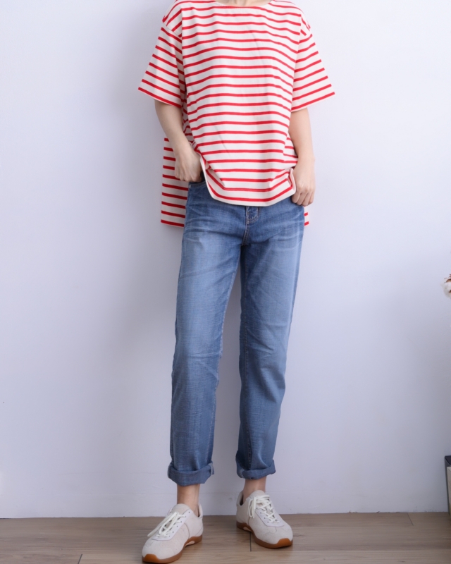 韓 牛仔刷色輕薄長褲 size