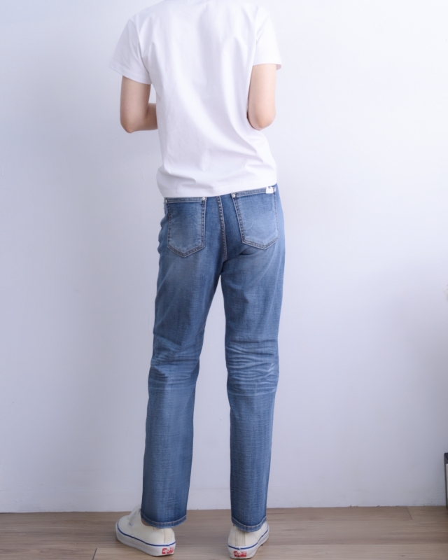 韓 牛仔刷色輕薄長褲 size