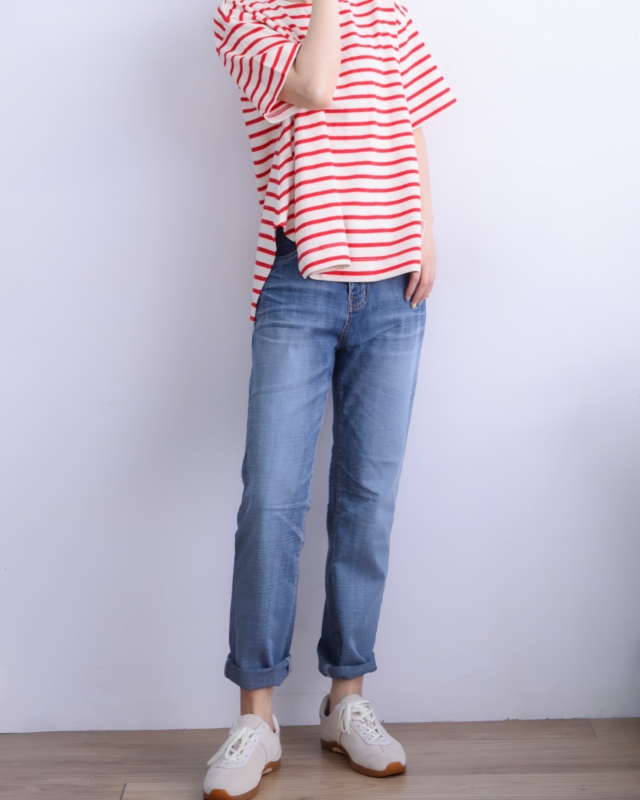 韓 牛仔刷色輕薄長褲 size