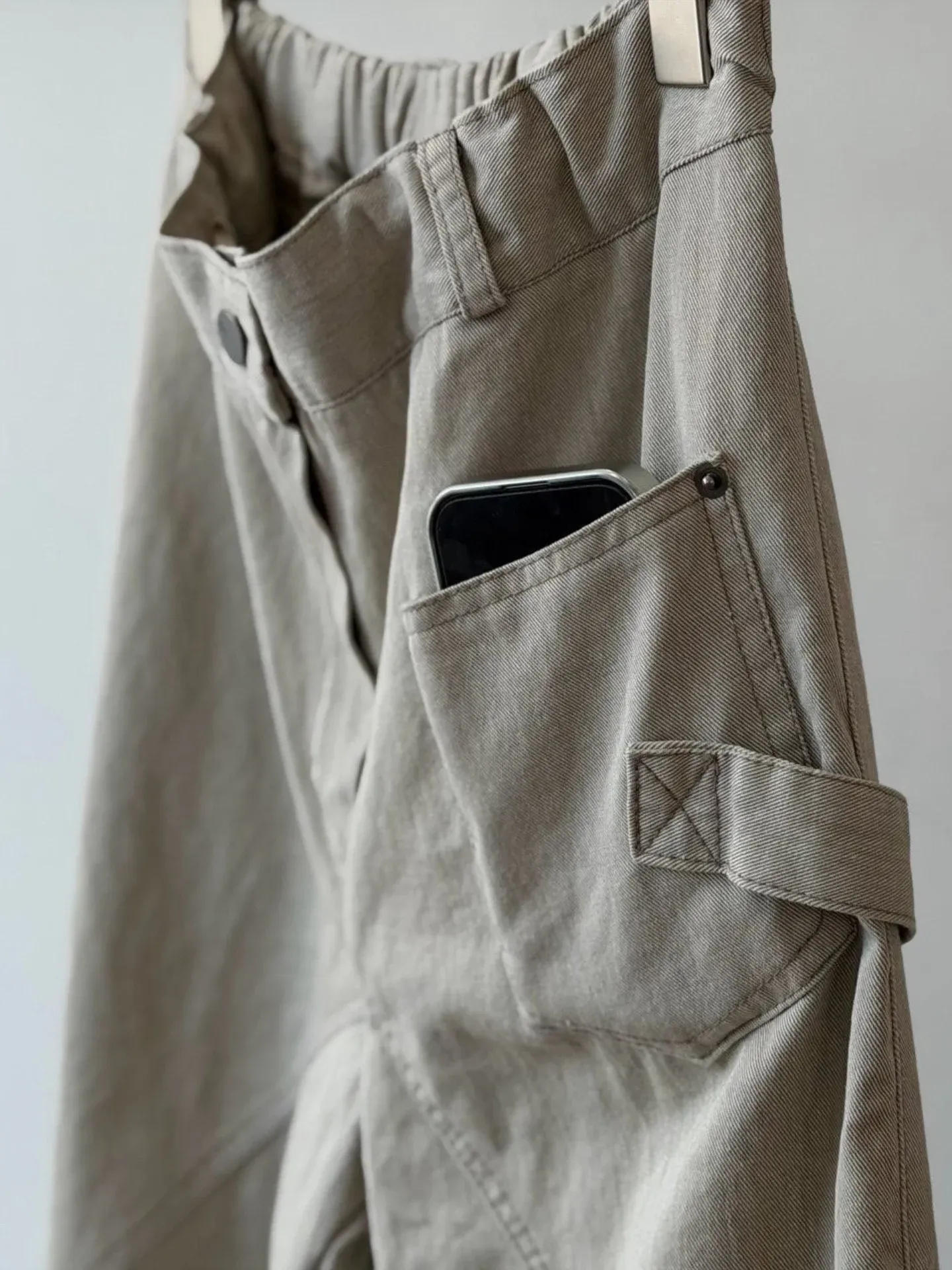 韓 低調側拚色長褲 3色