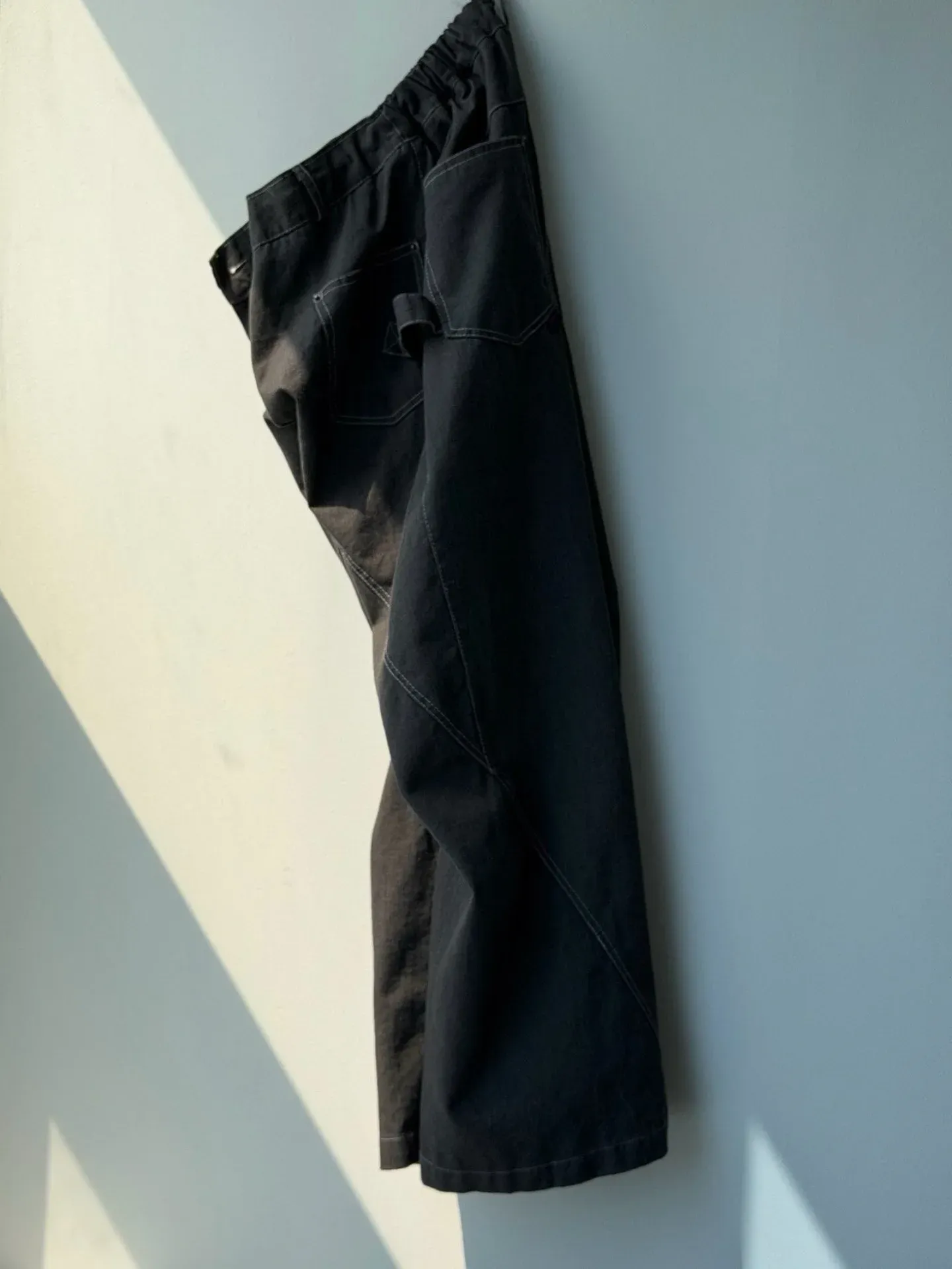 韓 低調側拚色長褲 3色