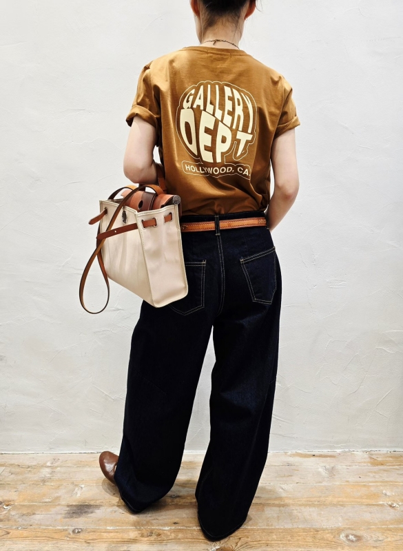 韓 後腰鬆緊深藍牛仔褲