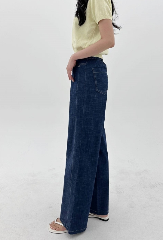 韓 一字口袋牛仔褲 size