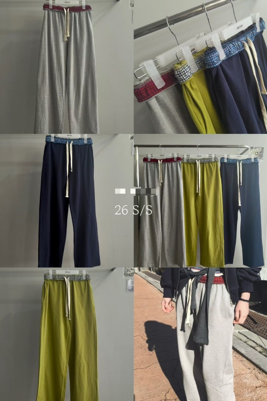 韓 內配色長褲 3色 size