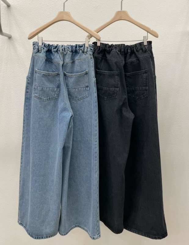韓 打折牛仔大寬褲 2色 size