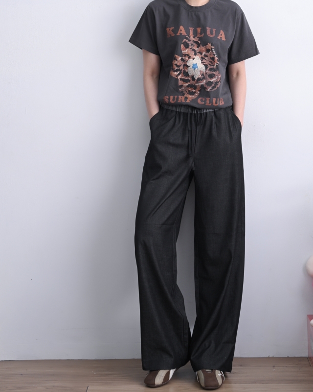 韓 配色腰綁帶褲 2色 size