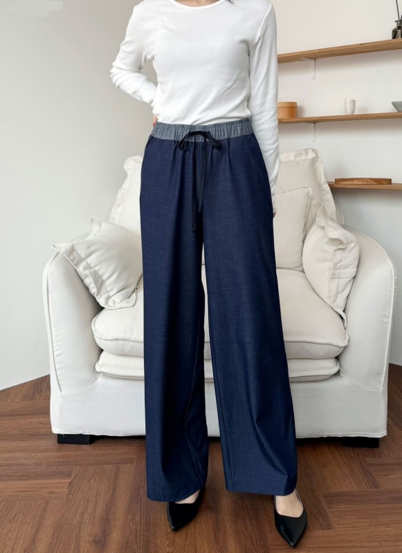 韓 配色腰綁帶褲 2色 size