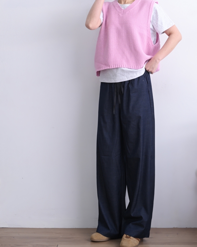 韓 配色腰綁帶褲 2色 size