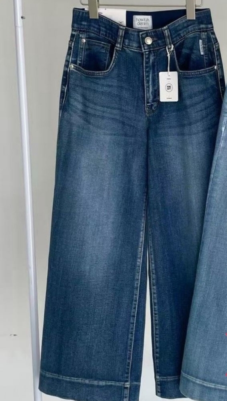 韓 大腿刷色牛仔褲