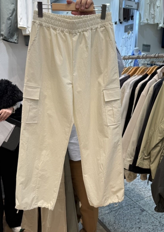 韓 側口袋縮口工裝褲 3色