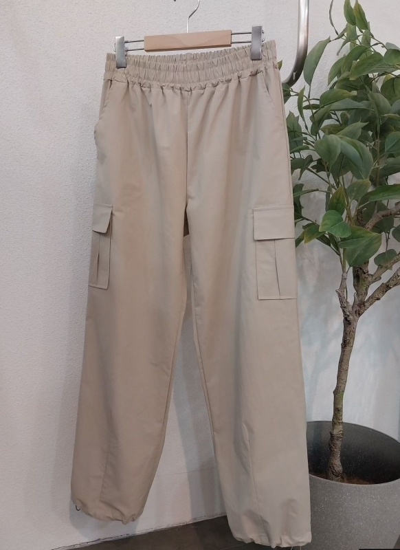 韓 側口袋縮口工裝褲 3色