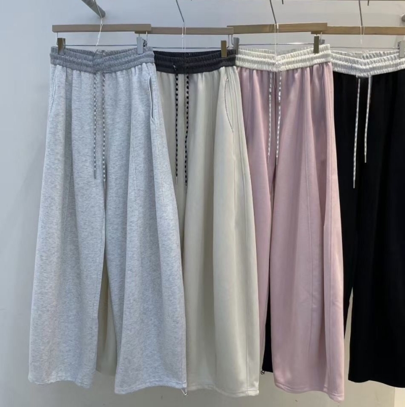 韓 雙綁帶寬褲 4色