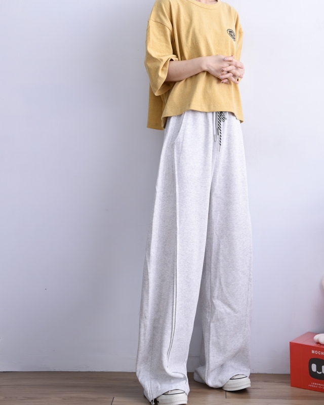 韓 雙綁帶寬褲 4色