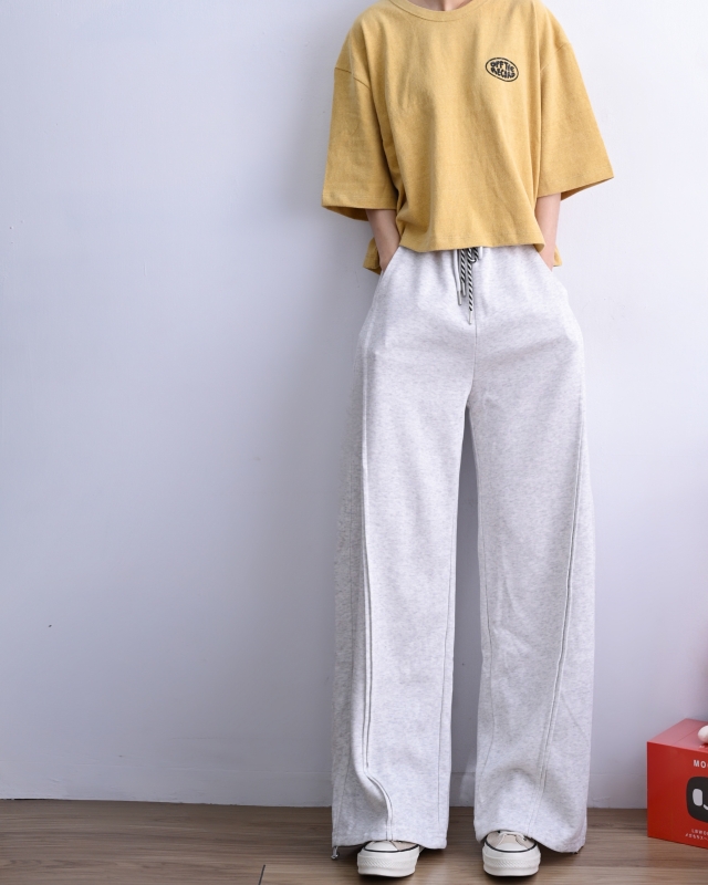 韓 雙綁帶寬褲 4色