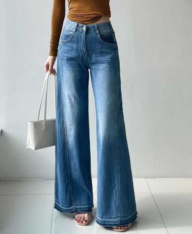 韓 斜前車線牛仔褲