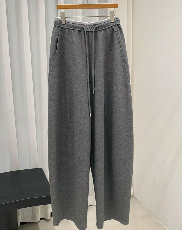 韓 低調雙層腰寬褲 4色