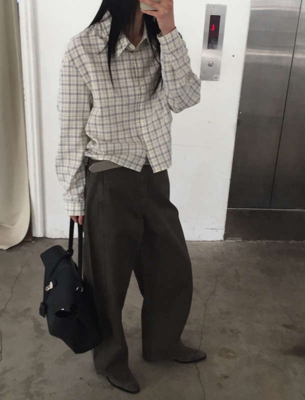 韓 附腰帶車線長褲 3色