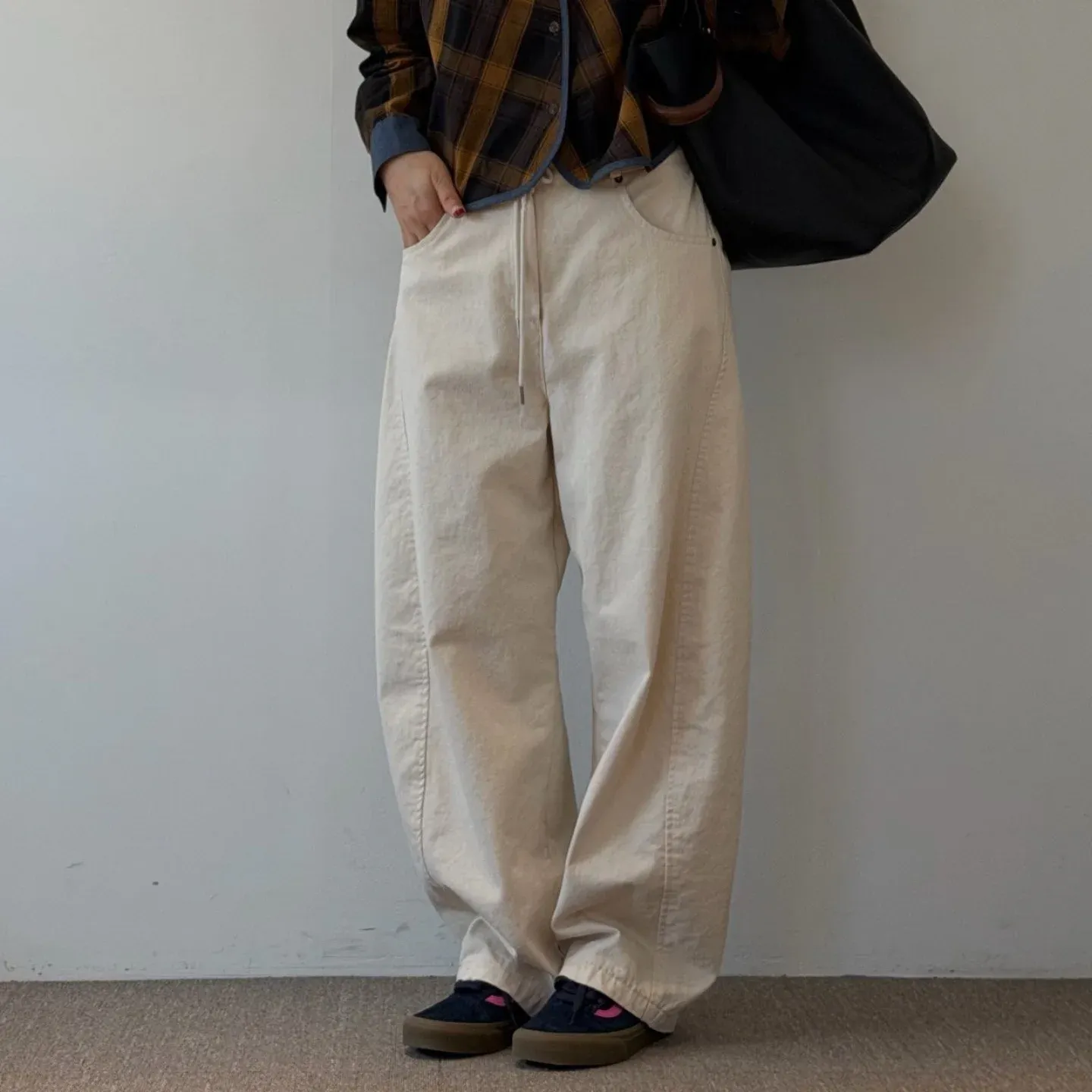 韓 抽繩綁帶休閒褲 4色