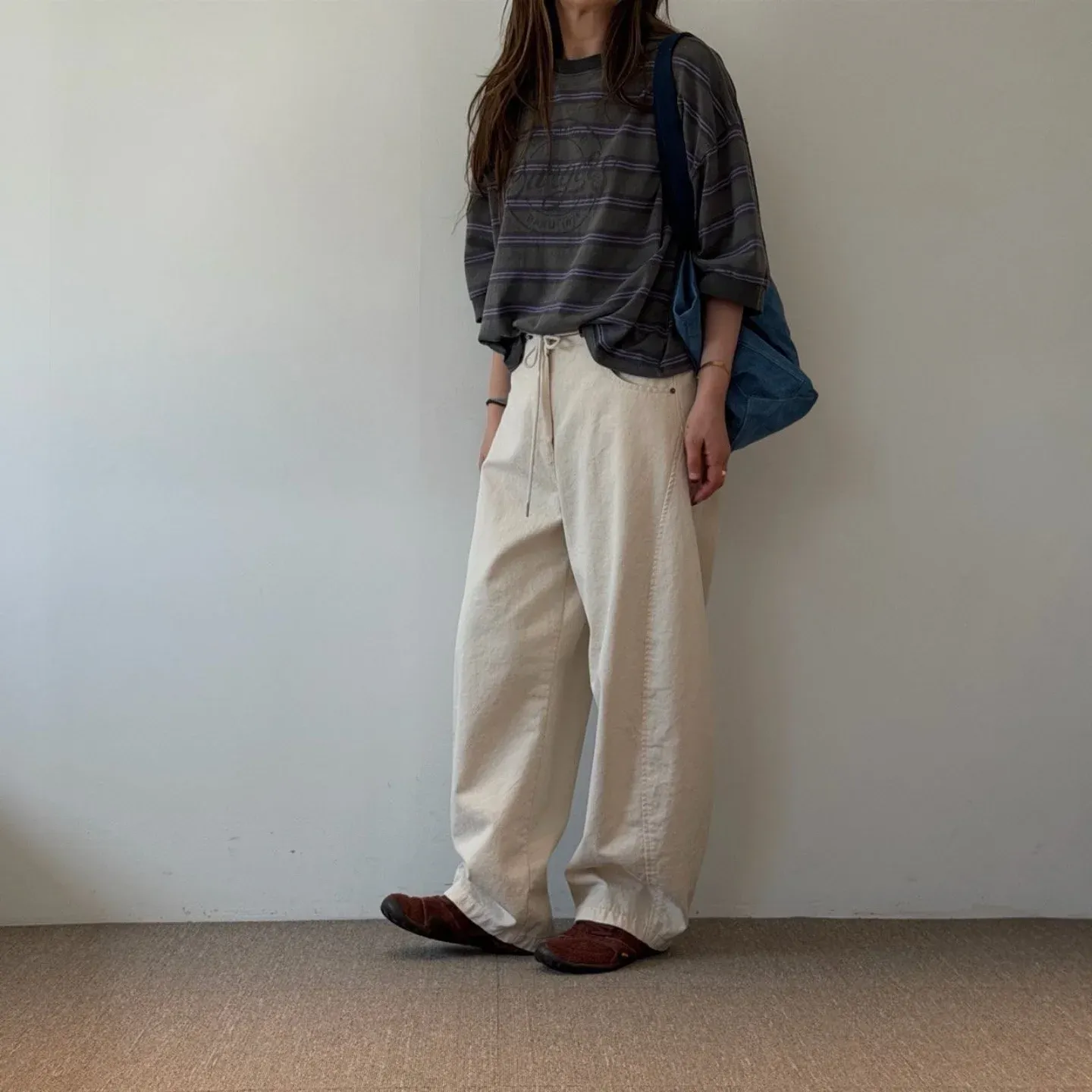 韓 抽繩綁帶休閒褲 4色