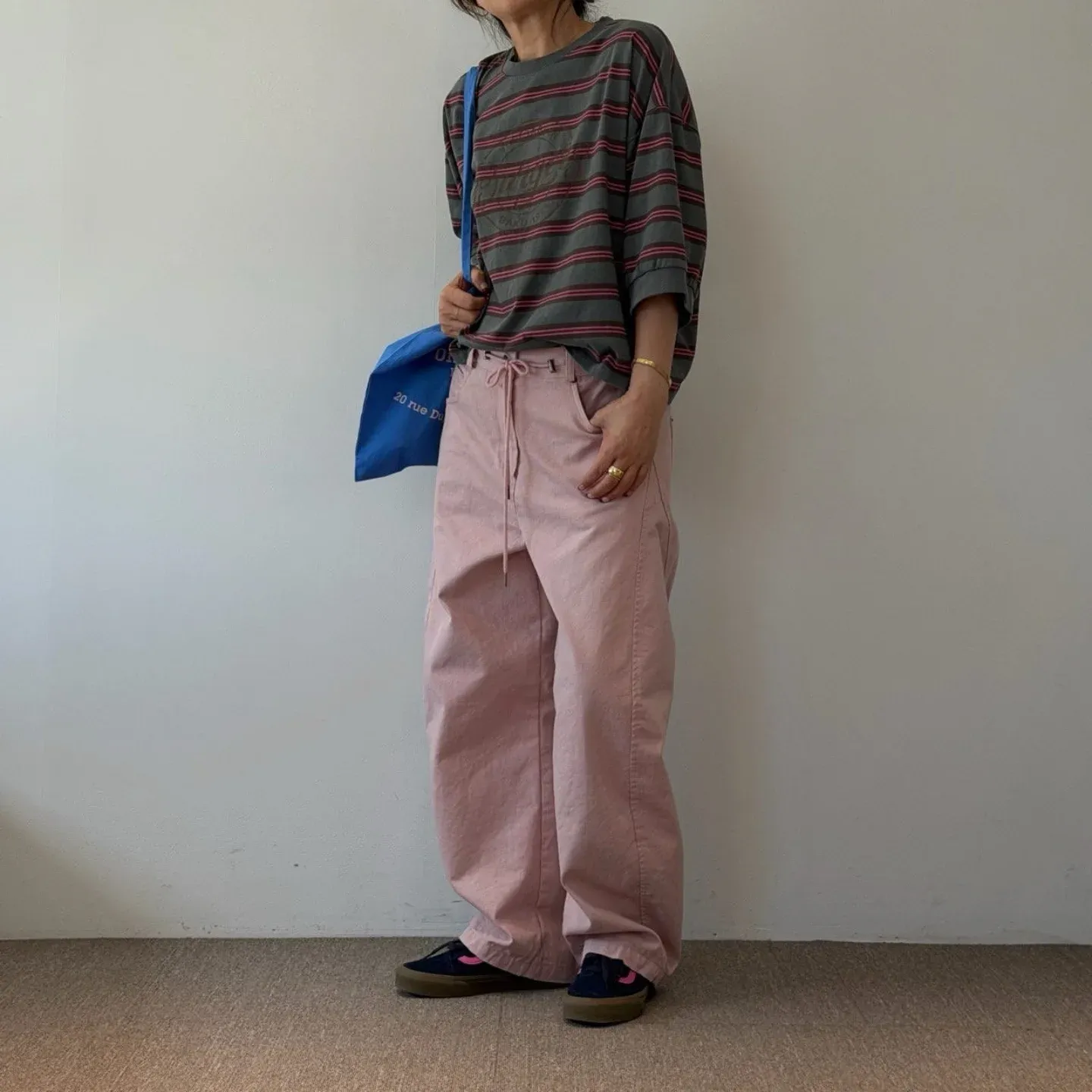 韓 抽繩綁帶休閒褲 4色