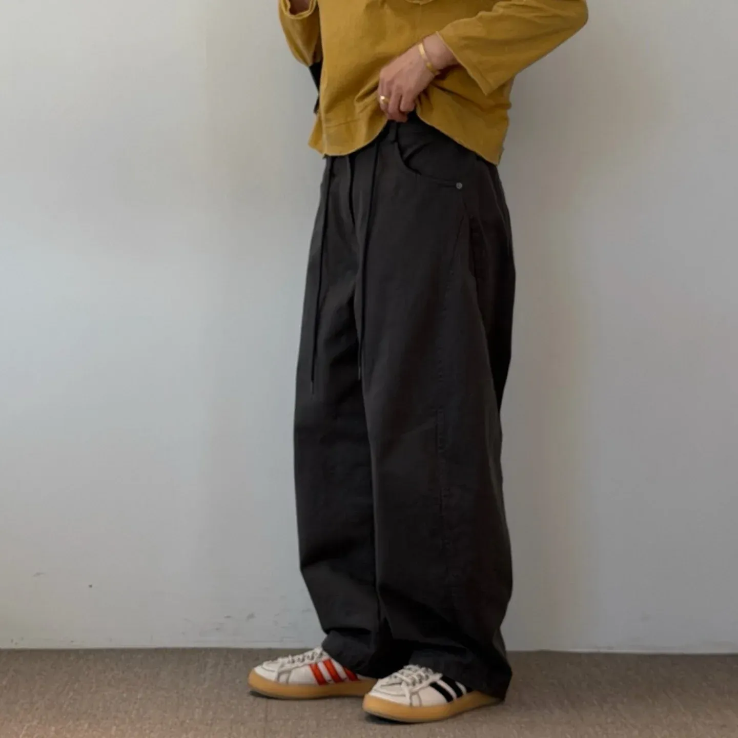 韓 抽繩綁帶休閒褲 4色