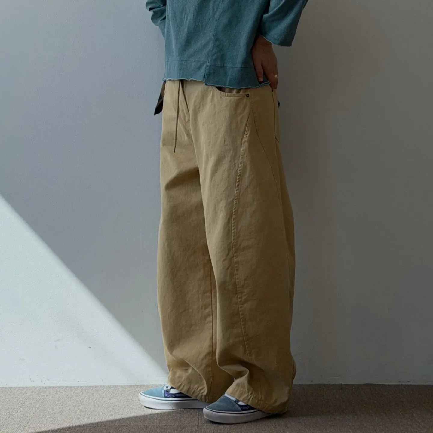 韓 抽繩綁帶休閒褲 4色