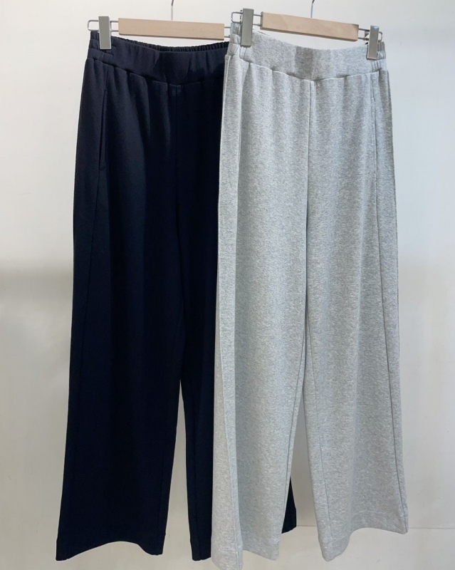 韓 素色腰鬆緊寬褲 2色 size