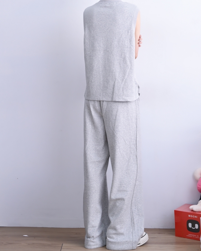 韓 素色腰鬆緊寬褲 2色 size