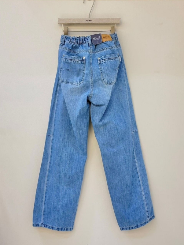 韓 淺刷色車線牛仔褲 size